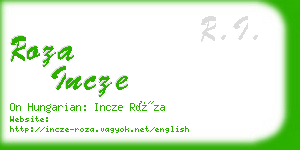 roza incze business card